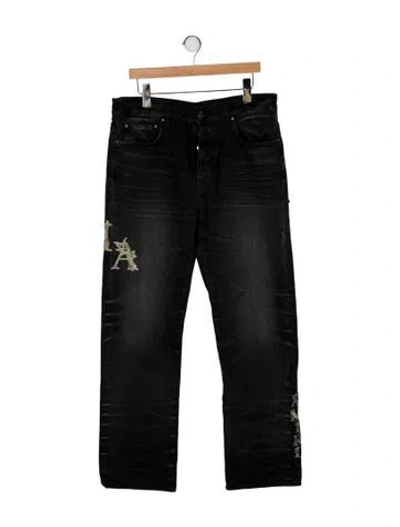 Pre-owned Amiri Straight-leg Jeans W/ Tags In Black