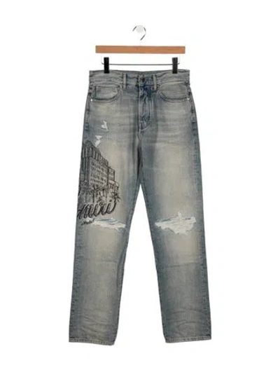 Pre-owned Amiri Straight-leg Jeans W/ Tags In Blue