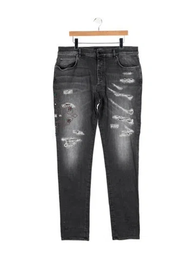 Pre-owned Amiri Straight-leg Jeans W/ Tags In Grey
