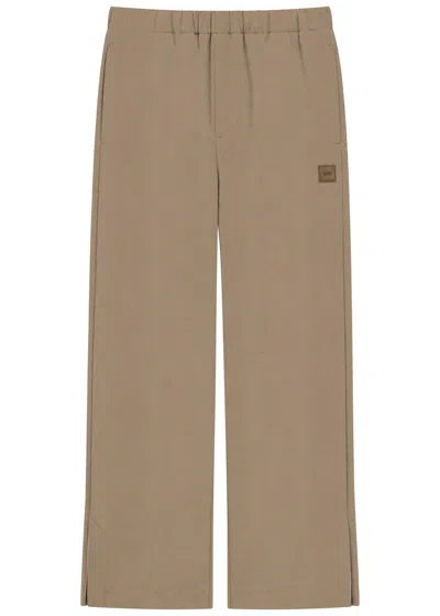 Amiri Straight-leg Stretch-crepe Track Pants In Sand