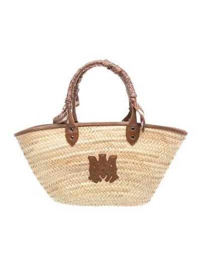 Pre-owned Amiri Straw Tote In Neutrals