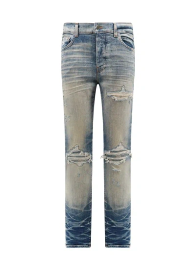 AMIRI STRETCH COTTON JEANS WITH BACK LOGO PATCH
