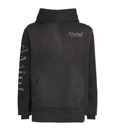 Amiri Theatre Masks Cotton Jersey Hoodie In Black