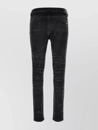 Amiri Stretch Denim Jeans Faded Wash In Black