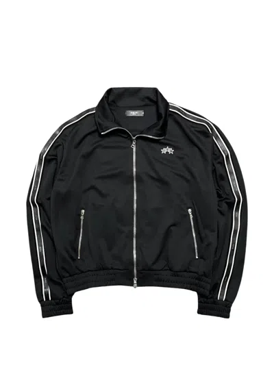 Amiri Stripe Bomber Jacket In Black