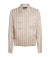 Amiri Stripe Logo Jacket In Brown