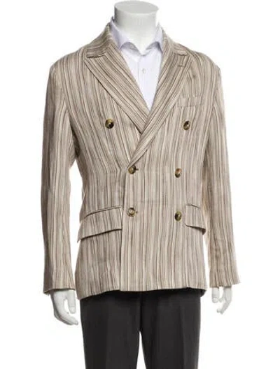 Pre-owned Amiri Striped Blazer In Neutral