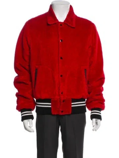 Pre-owned Amiri Striped Bomber Jacket In Red