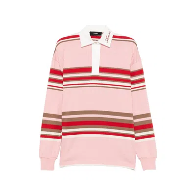 Amiri Striped Cotton Polo Shirt In Multi