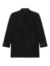 Amiri Striped Double-breasted Blazer In Black