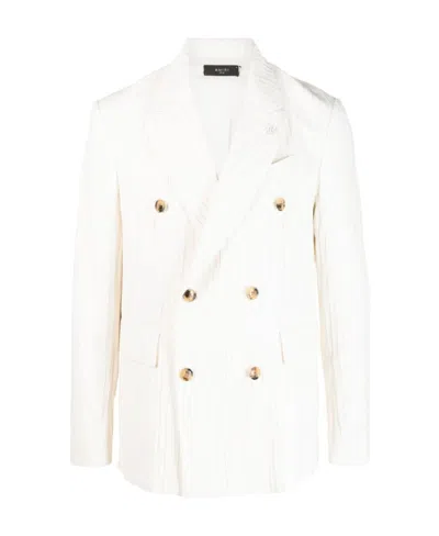 AMIRI AMIRI STRIPED DOUBLE-BREASTED TAILORED BLAZER
