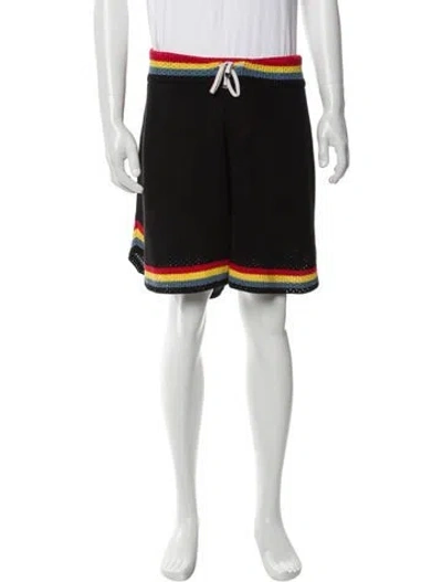 Pre-owned Amiri Striped Jogger Shorts In Black