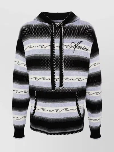 Amiri Striped Knit Hooded Sweater