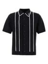 Amiri Script Stripe Shirt Contrast Piping
