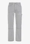 Amiri Striped Cotton Carpenter Pant In Monochrome