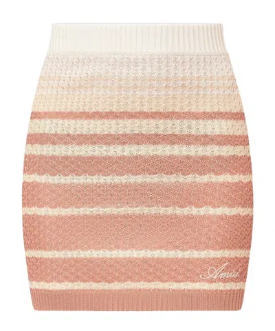 AMIRI STRIPED MINI SKIRT