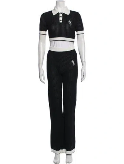 Pre-owned Amiri Striped Pant Set W/ Tags In Black