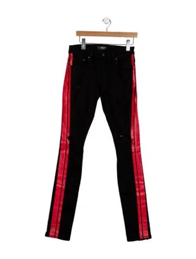 Pre-owned Amiri Striped Pants In Black