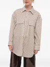 Amiri Logo Striped Double-pocket Workwear Shirt
