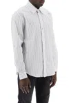 AMIRI STRIPED SHIRT WITH STAGGERED LOGO