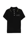 Amiri Striped-trim Polo Shirt In Black