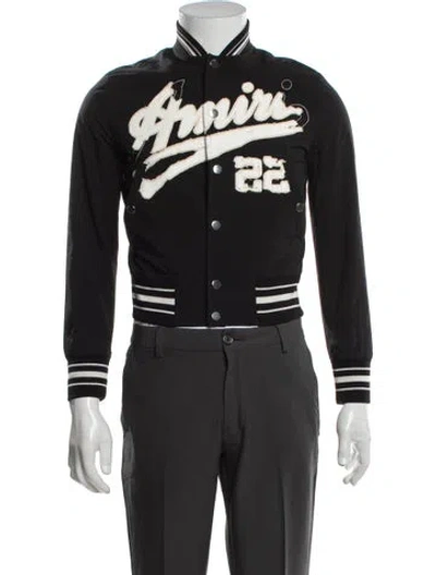 Pre-owned Amiri Striped Varsity Jacket W/ Tags In Black