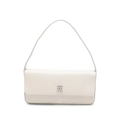 Amiri Structured Leather Shoulder Bag In Gray