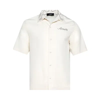 Pre-owned Amiri Stud Camp Shirt 'ivory' | White | Men's Size Xl