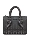 Amiri Stud Micro Triangle Satchel Bag In Black