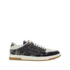Amiri Skel Top Black Sneaker With Beads And Crystals Application And Logo On The Heel In Fabric And Cotton In Multi