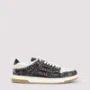 Amiri Skel Top Black Sneaker With Beads And Crystals Application And Logo On The Heel In Fabric And Cotton In Black