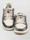 Amiri Skel Top Black Sneaker With Beads And Crystals Application And Logo On The Heel In Fabric And Cotton In Multi