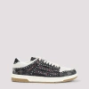 Amiri Skel Top Black Sneaker With Beads And Crystals Application And Logo On The Heel In Fabric And Cotton In Black