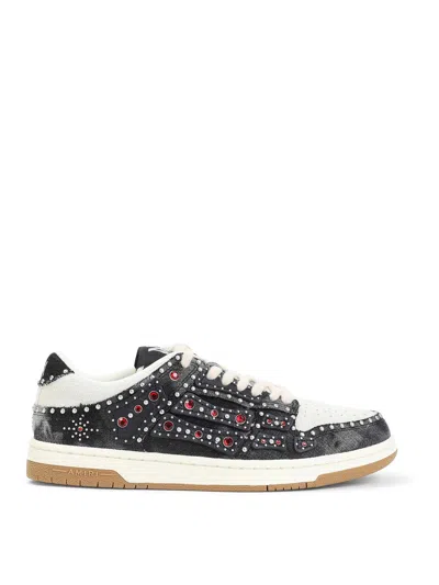AMIRI STUDDED SKELETON TOP LOW SNEAKERS