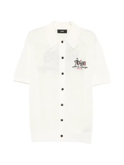 Amiri Studio Logo-embroidered Shirt In White