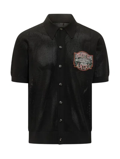 Amiri Stylish Shirt With Front Embroidery In Black