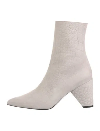 Pre-owned Amiri Suede Animal Print Boots In Neutrals