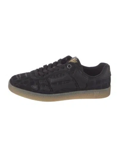 Pre-owned Amiri Suede Animal Print Sneakers In Blue