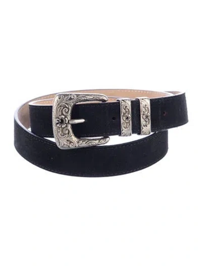Pre-owned Amiri Suede Belt In Black