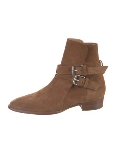 Pre-owned Amiri Suede Boots In Neutral