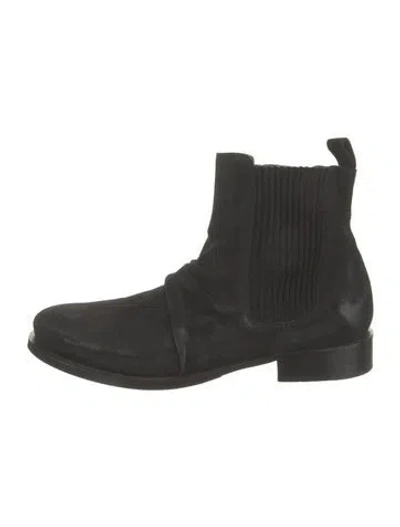 Pre-owned Amiri Suede Chelsea Boots In Black