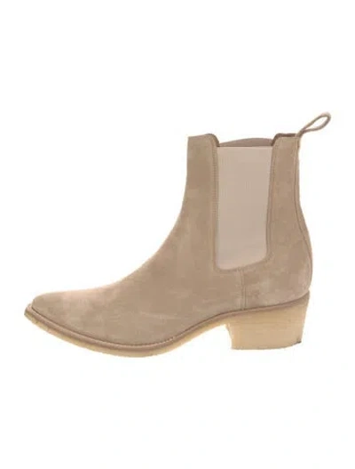 Pre-owned Amiri Suede Chelsea Boots In Neutral