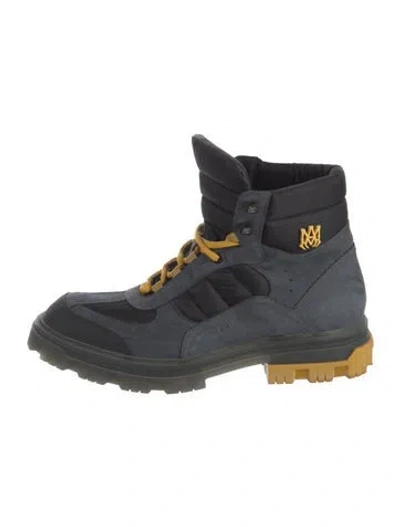 Pre-owned Amiri Suede Hiking Boots In Blue