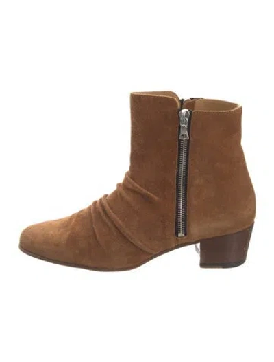 Pre-owned Amiri Suede Lace-up Boots In Brown