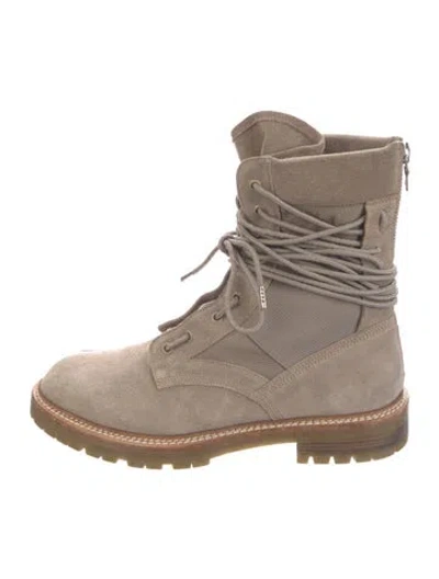 Pre-owned Amiri Suede Lace-up Boots In Neutrals