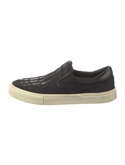 Pre-owned Amiri Suede Leather Trim Embellishment Sneakers In Black