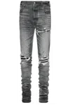 Amiri Stretch Denim Jeans Distressed Detailing In Black