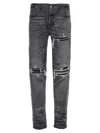 Amiri Stretch Denim Jeans Distressed Detailing In Black