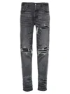 Amiri Stretch Denim Jeans Distressed Detailing In Black