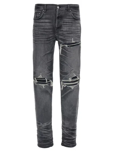 Amiri Suede Mx1 Jeans Gray In Black